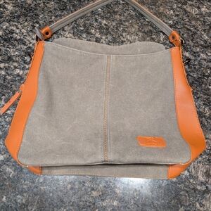 Elegant Tan and Brown Women's Shoulder Bag